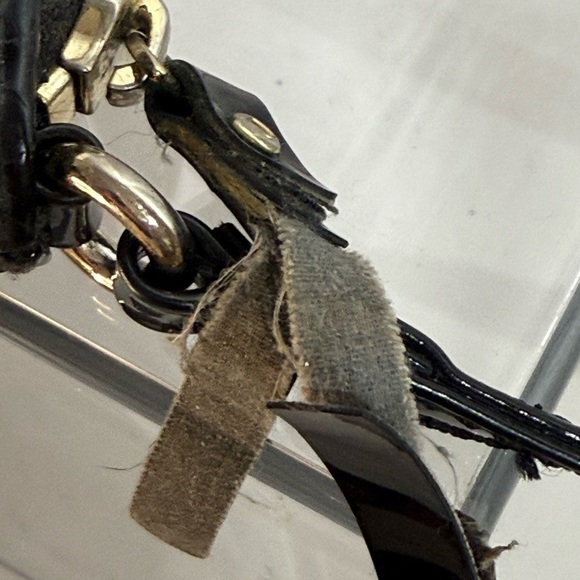 Kate Spade Amy Beale Crossbody or Shoulder Bag Black Patent Leather Zipper Close - Picture 6 of 8